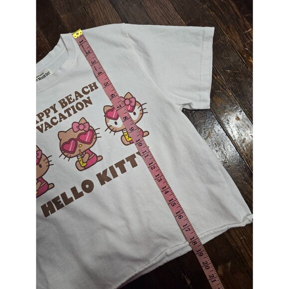 Sanrio Hello Kitty Happy Beach Vacation Tshirt Sunglasses Hearts - Picture 7 of 9